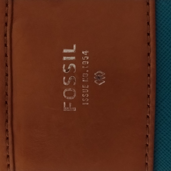 Vintage Fossil Turquoise Totale Bag Leather And Canvas - Picture 15 of 17